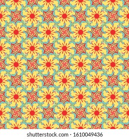 Seamless Pattern With Floral Motifs able to print for cloths, tablecloths, blanket, shirts, dresses, posters, papers.