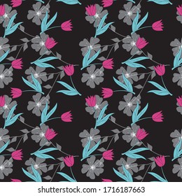 Seamless Pattern With Floral Motifs able to print for cloths, tablecloths, blanket, shirts, dresses, posters, papers.