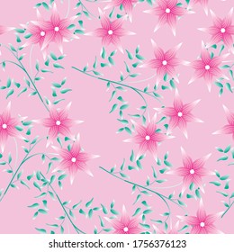 Seamless Pattern With Floral Motifs able to print for cloths, tablecloths, blanket, shirts, dresses, posters, papers.