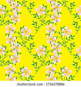 Seamless Pattern With Floral Motifs able to print for cloths, tablecloths, blanket, shirts, dresses, posters, papers.