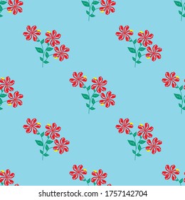 Seamless Pattern With Floral Motifs able to print for cloths, tablecloths, blanket, shirts, dresses, posters, papers.