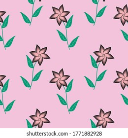 Seamless Pattern With Floral Motifs able to print for cloths, tablecloths, blanket, shirts, dresses, posters, papers.