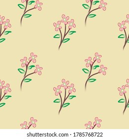 Seamless Pattern With Floral Motifs able to print for cloths, tablecloths, blanket, shirts, dresses, posters, papers.