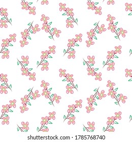 Seamless Pattern With Floral Motifs able to print for cloths, tablecloths, blanket, shirts, dresses, posters, papers.