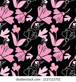 Seamless Pattern With Floral Motifs able to print for cloths, tablecloths, blanket, shirts, dresses, posters, papers.