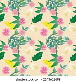 Seamless Pattern With Floral Motifs able to print for cloths, tablecloths, blanket, shirts, dresses, posters, papers.