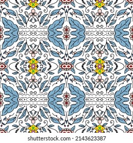 Seamless Pattern With Floral Motifs able to print for cloths, tablecloths, blanket, shirts, dresses, posters, papers.