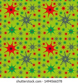 Seamless Pattern with Floral Motifs. Floral Background. Batik Design