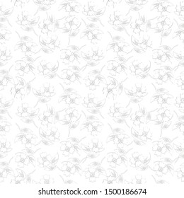 Seamless Pattern With Floral Motifs. Floral Background. Batik Design