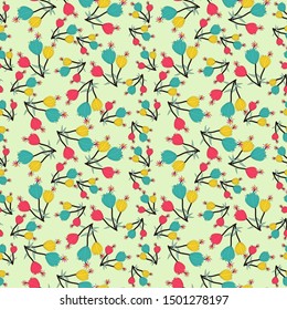 Seamless Pattern With Floral Motifs. Floral Background. Batik Design