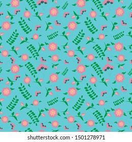 Seamless Pattern With Floral Motifs. Floral Background. Batik Design