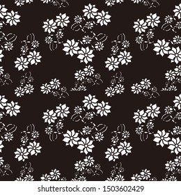 Seamless Pattern With Floral Motifs. Floral Background. Batik Design