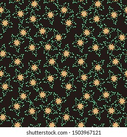Seamless Pattern With Floral Motifs. Floral Background. Batik seamless pattern design