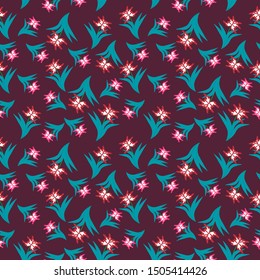 Seamless Pattern With Floral Motifs. Batik Seamless Pattern Design. Background Floral Motifs