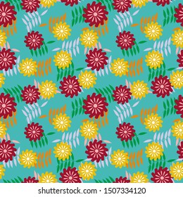 Seamless Pattern With Floral Motifs. Batik Seamless Pattern. Floral Background