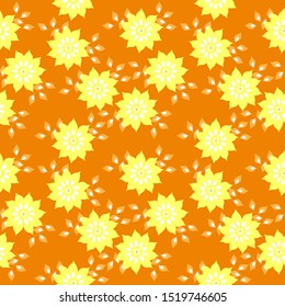 Seamless Pattern With Floral Motifs. Batik Design. Floral Background