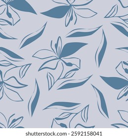 Seamless pattern with floral motifs. Vector illustration.