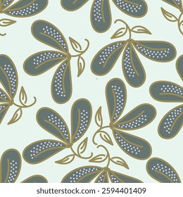 Seamless pattern with floral motifs. Vector illustration.