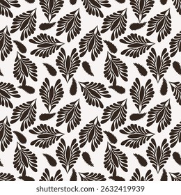 Seamless pattern with floral motifs. Vector illustration.	