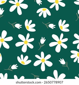 Seamless pattern with floral motifs. Vector illustration
