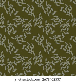 Seamless pattern with floral motifs. Vector illustration.	
