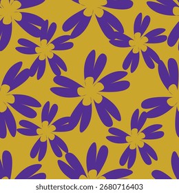 Seamless pattern with floral motifs. Vector illustration