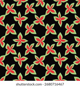 Seamless pattern with floral motifs. Vector illustration