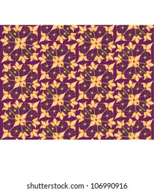 seamless pattern  with floral motive on vinous background