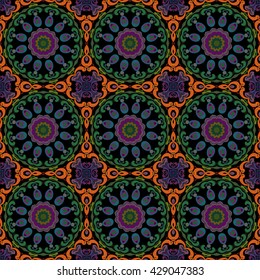 Seamless pattern with floral motives.