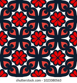 Seamless pattern with floral ornament.
