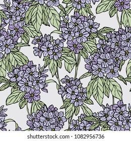 Seamless pattern with floral ornament