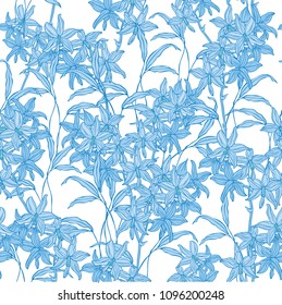 Seamless pattern with floral ornament