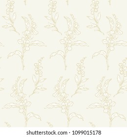 Seamless pattern with floral ornament