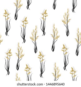  Seamless pattern with floral ornament.
