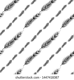  Seamless pattern with floral ornament.