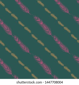  Seamless pattern with floral ornament.