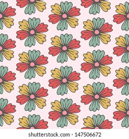 Seamless Pattern With Floral Ornament