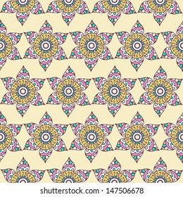Seamless Pattern With Floral Ornament
