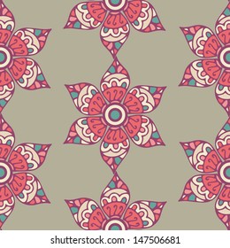 Seamless Pattern With Floral Ornament
