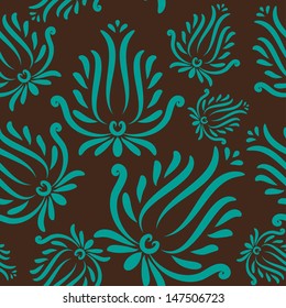 Seamless Pattern With Floral Ornament