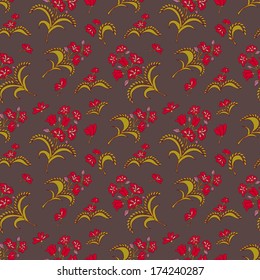Seamless pattern with floral ornament