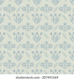Seamless pattern with floral ornament