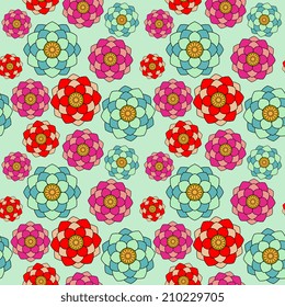 Seamless pattern with floral ornament
