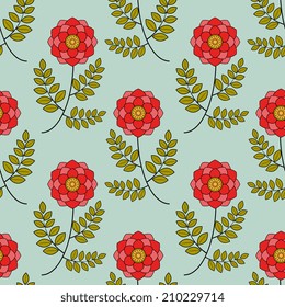 Seamless pattern with floral ornament