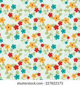 Seamless pattern with floral ornament