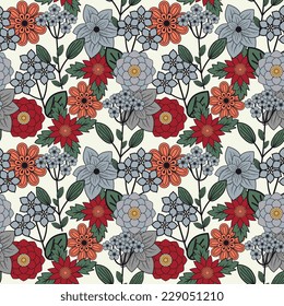 Seamless pattern with floral ornament