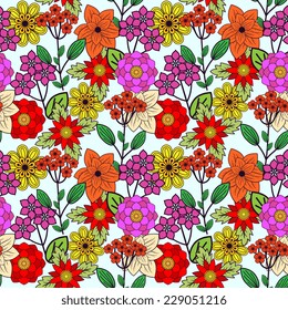 Seamless pattern with floral ornament