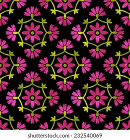 Seamless pattern with floral ornament