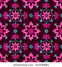 Seamless pattern with floral ornament