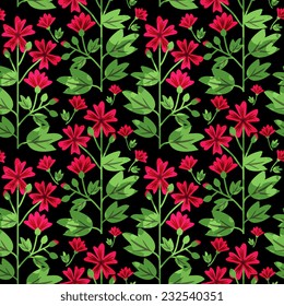 Seamless pattern with floral ornament